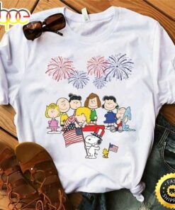 Snoopy And Friends Happy Independence Day 4th Of July White T Shirt