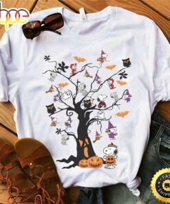 Snoopy And Friends Shirt Snoopy Tree Happy Halloween Gift White T Shirt
