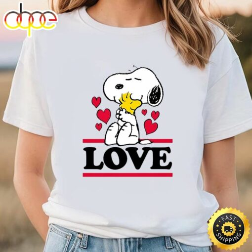 Snoopy And Woodstock Love T-Shirt Valentine Meaning Holiday