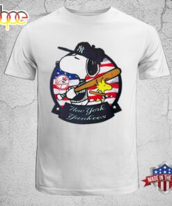 Snoopy And Woodstock New York Yankees 4th Of July Independence Day Unisex T-Shirt