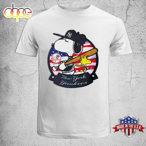 Snoopy And Woodstock New York Yankees 4th Of July Independence Day Unisex T-Shirt