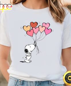 Snoopy Balloon Hearts Valentines Day Gift T Shirt