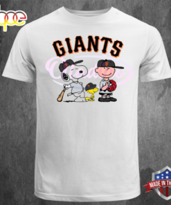 Snoopy Charlie Brown Giants Baseball MLB T-shirt