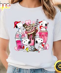 Snoopy Coffee Valentine Shirt, Drink And Food Valentine Shirt