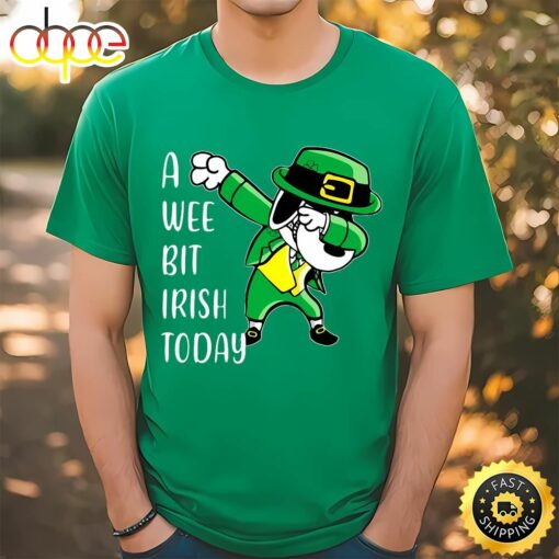 Snoopy Dabbing St. Patrick’s Day A Wee Bit Irish Today Shirt