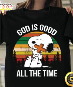 Snoopy God Is Good All The Time T-shirt Black