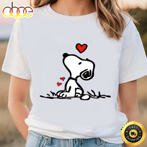 Snoopy Heart Valentine’s Day Balloon T-Shirt Snoopy Love Shirt Snoopy