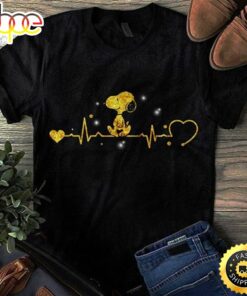 Snoopy Heartbeat T-Shirt Black