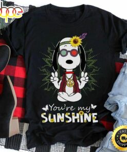 Snoopy Native Hippie You’re My Sunshine Black T Shirt Men