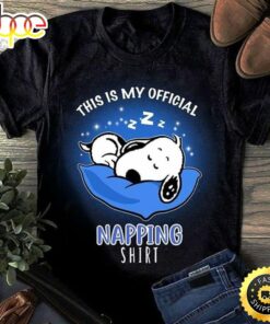 Snoopy This Is My Official Napping Shirt Vintage Black T Shirt