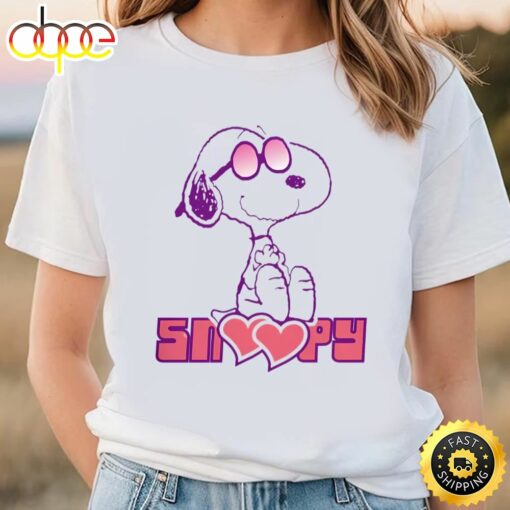 Snoopy With Hearts Valentine T-Shirts