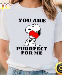 Snoopy You Are Purrfect For Me T-Shirt Snoopy Valentines Day T-Shirt