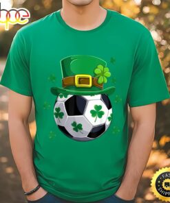 Soccer St Patricks Day Leprechaun Shamrock T-Shirt