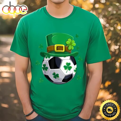 Soccer St Patricks Day Leprechaun Shamrock T-Shirt