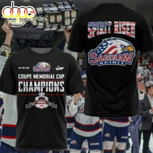 Spirit Resen Saginaw 2024 Memorial Cup Champions T-Shirt