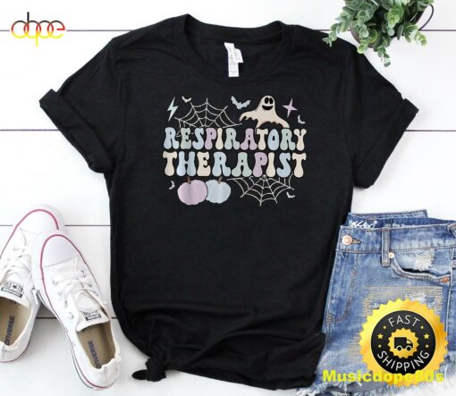 Spooky Respiratory Therapist Halloween Respiratory Therapy T-Shirt