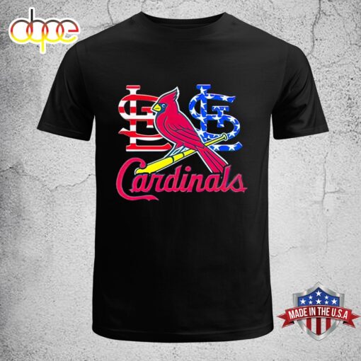 St. Louis Cardinals American Flag Celebrating 4th Of July 2024 Unisex T-Shirt