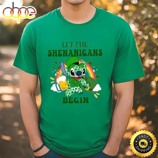 St. Patrick’s Day Lilo And Stitch Shirt, Stitch Happy St