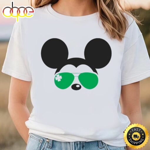 St. Patrick’s Day Mickey Mouse Shamrock Sunglasses T-Shirt