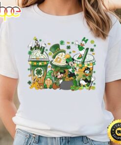 St Patricks Day Coffee Disney Shirt, Mickey Friends Saint Patrick