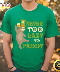 St Patricks Day Funny Sloth Drinking Shirt