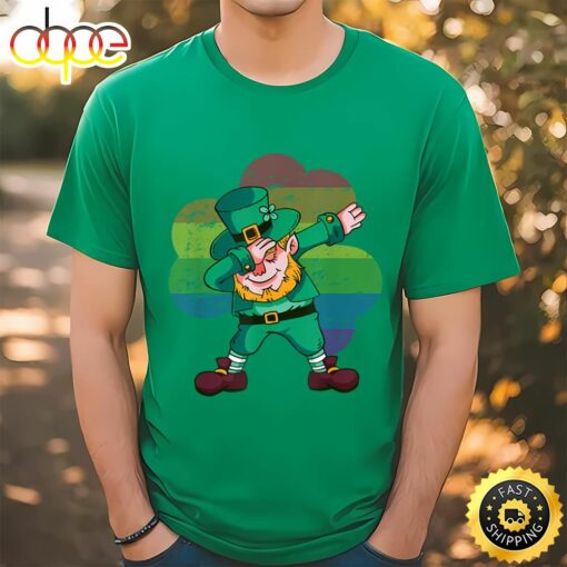 St. Patricks Day Gay Pride Shirt Shamrock Rainbow Leprechaun T-Shirt