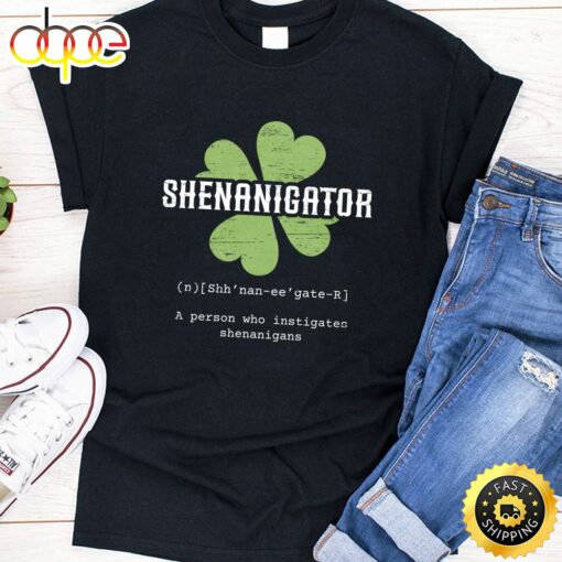 St. Patricks Day Irish Shenanigator Lucky Funny Cloverleaf Unisex T-Shirt