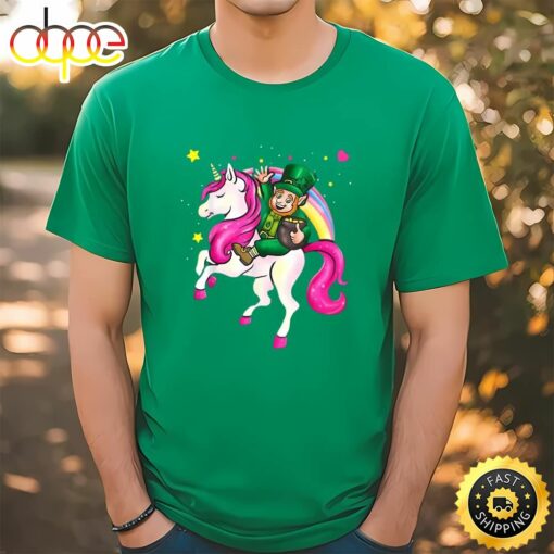 St Patricks Day Leprechaun Irish Unicorn Gift Shirt