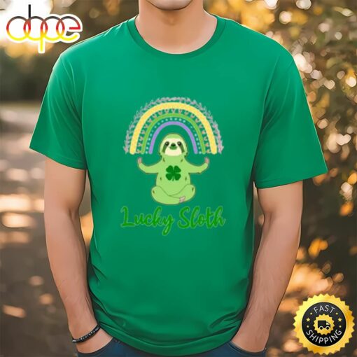 St Patricks Day Lucky Sloth Spirit Animal T-Shirt