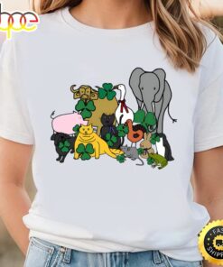 St Patricks Day Shamrock Animals T-Shirt