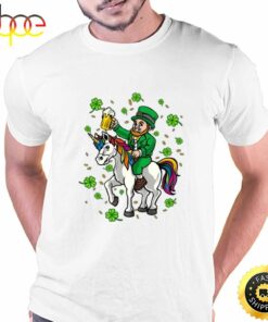 St Patricks Day Shirt, Leprechaun Unicorn Irish T-shirt