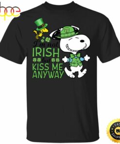 St Patricks Day Snoopy I’m Not Irish But Kiss Me Anyway Happy St. Patrick’s Day Shirt