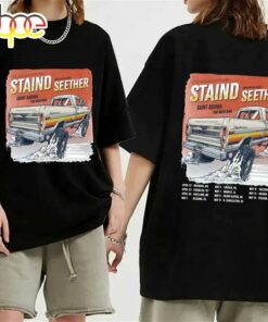 Staind 2024 Tailgate Tour Black T-Shirt Gift Fans Music All Size