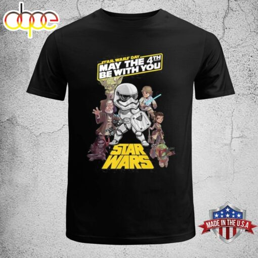 Star Wars Day May The 4th Be With You Design Unisex T-Shirt