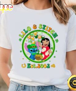 Stitch And Angel Saint Patrick’s Day Stitch Shamrock Shirt
