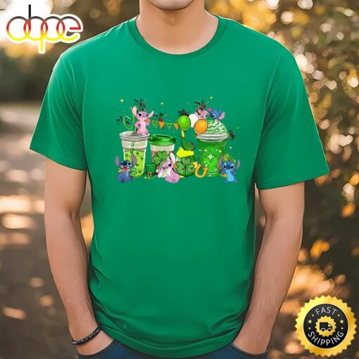 Stitch And Angel St Patrick’s Day Coffee Cup Shirt