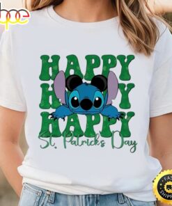 Stitch Happy St Patrick’s Day Shirt, Disney Stitch Lucky Shirt