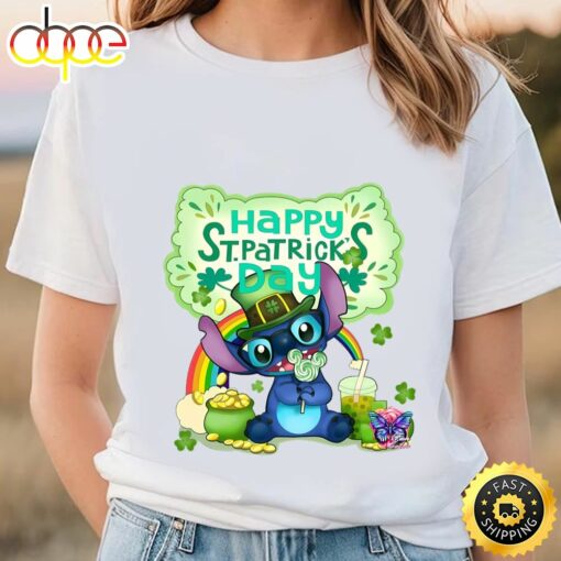 Stitch On Saint Happy Patrick’s Day Shirrt