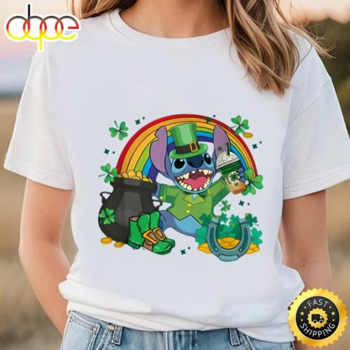 Stitch Saint Patricks Day Shirt, Leprechaun Disney Stitch Shirt