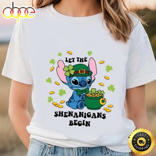 Stitch St. Patrick’s Day Let The Shenanigans Begin Shirt