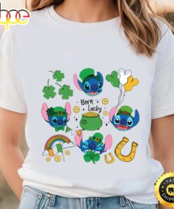 Stitch St Patrick’s Day Shirt, Stitch Born Lucky Shirt