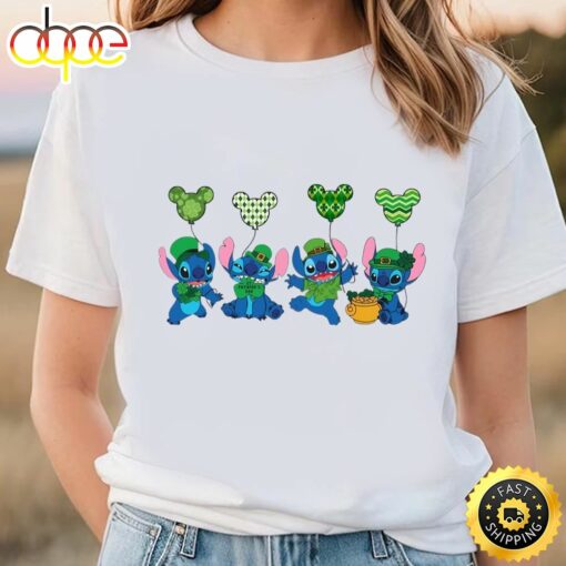 Stitch St. Patrick’s Day, Stitch Shamrock T-Shirt