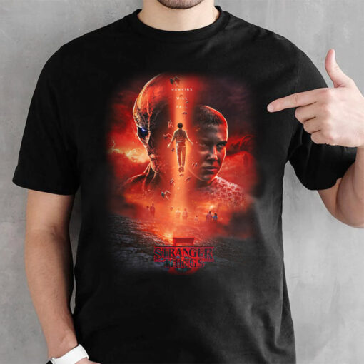 Stranger Things 5 Hawkins Will Fall Fan Art T shirt