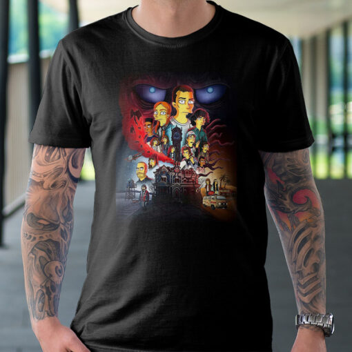 Stranger Things The Simpson Parody Design Unisex T-Shirt