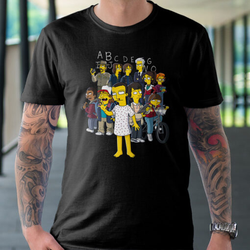 Stranger Things The Simpsons Abcdefghijklmnopqrstuvwxyz T-shirt