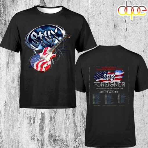 Styx And Foreigner Summer 2024 Tour Unisex T-Shirt