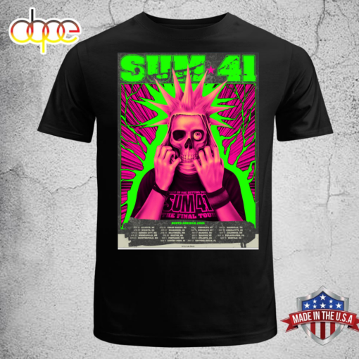 Sum 41 North America Tour 2024 T-shirt Unisex Black