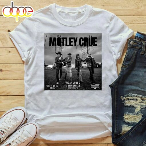 Summerfest Announces Motley Crue 2024 T-Shirt