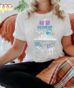 Super Bowl 2024 Squad Up Skyline Signatures Philadelphia Eagles Team Shirt