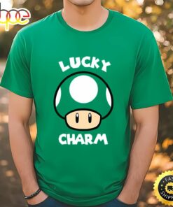 Super Mario St. Patrick’s Day Extra Life Mushroom Lucky Charm T-Shirt